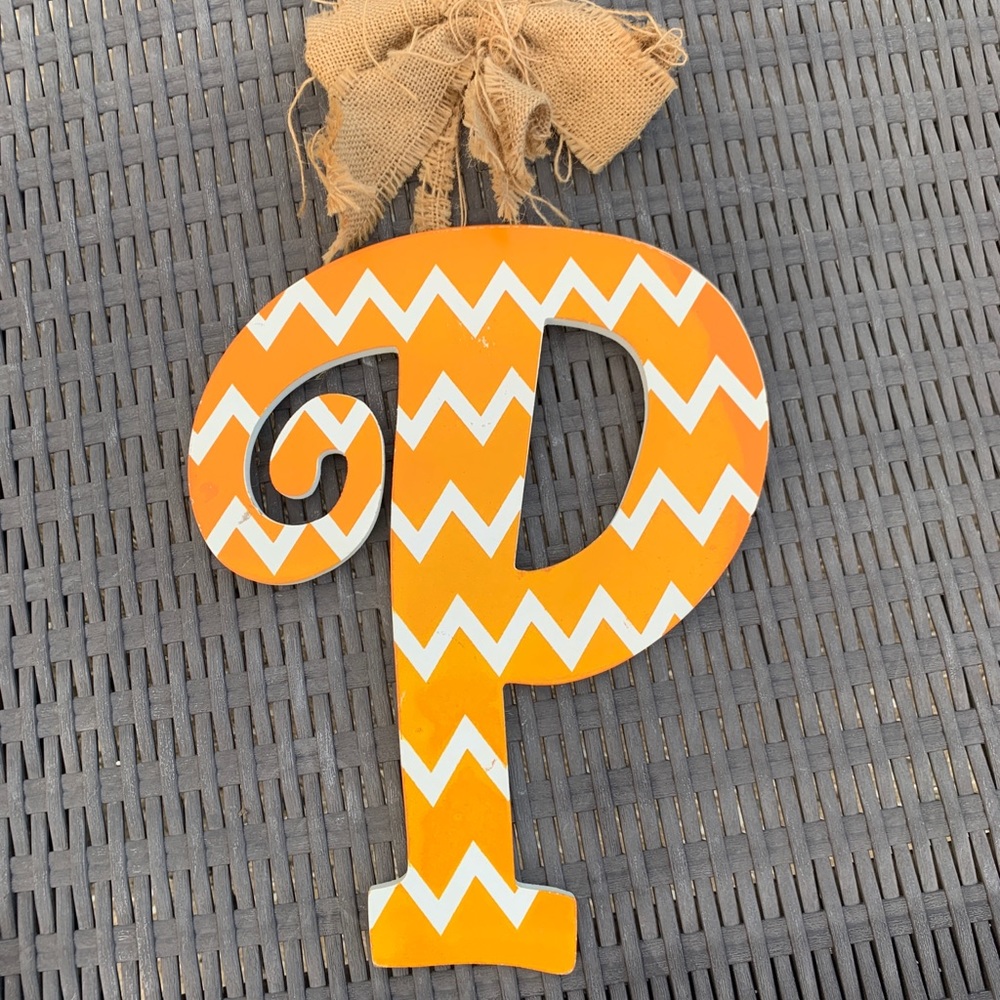 Monogram P door hanger home decor